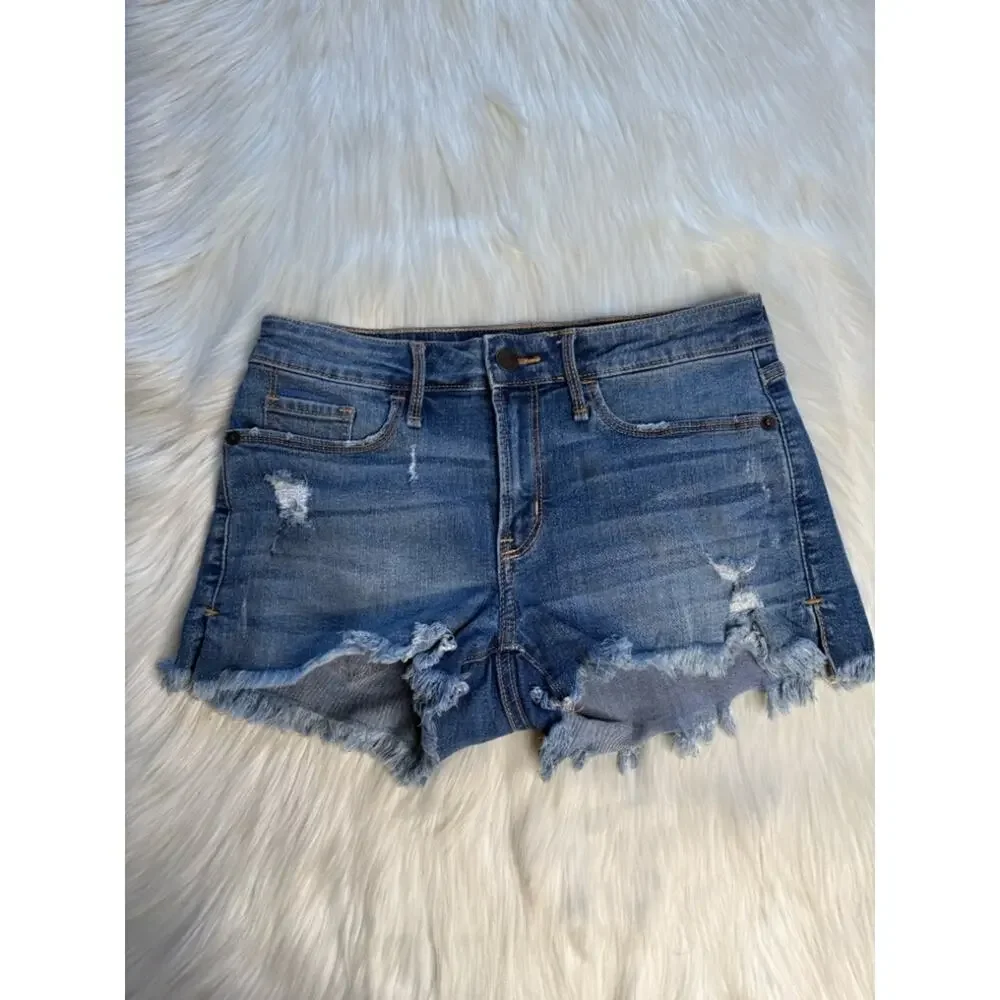 Abercrombie Distressed Y2K Denim Cut Offs